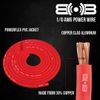 Belva BAK02 Red 1/0 Gauge Amplifier Wire Kit w/ 6-Ch RCA Cable