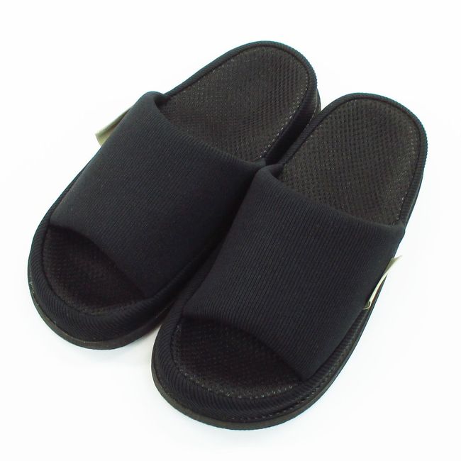 Okumura New Refre Slippers Stimulate the Center of the Sole, Monotone, Black, L