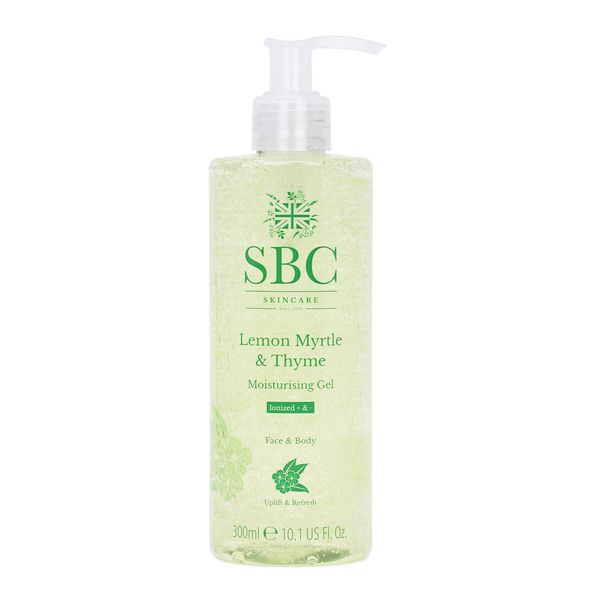 SBC Skincare Lemon Myrtle and Thyme Moisturising Gel 300ml, Light Gel Moisturiser for Oily Skin, Suitable for Face and Body Moisturiser