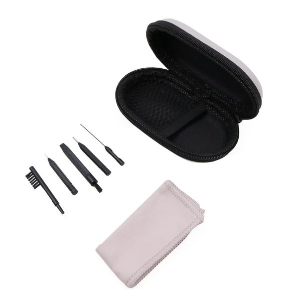 WANGCL 6PCS Hearing Aid Cleaning Kit 1xhearing Amplifier Cleaning Fabric + 5 x Multi-Functional Brushes With Storage Box