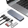 USB C Hub Adapter for MacBook Pro/Air - Multiport Dongle with Thunderbolt 3, USB3.0*3, SD/TF Card Reader