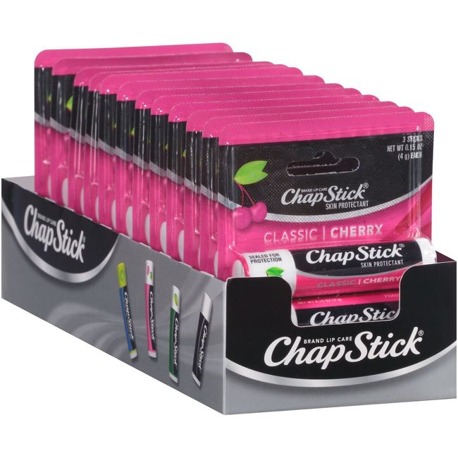 Chapstick Lip Balm-Classic Cherry-3 Count