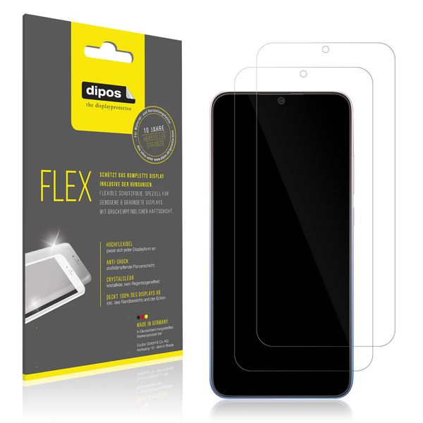 2x Screen Protector for Xiaomi Redmi 9 Activ Protective Film covers 100% dipos