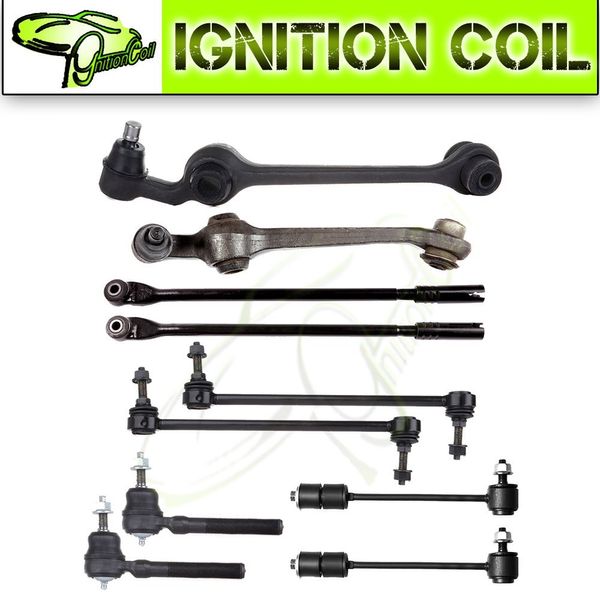 10pcs Front Control Arms Tie Rod Ends For Chrysler 300M Concorde Dodge Intrepid