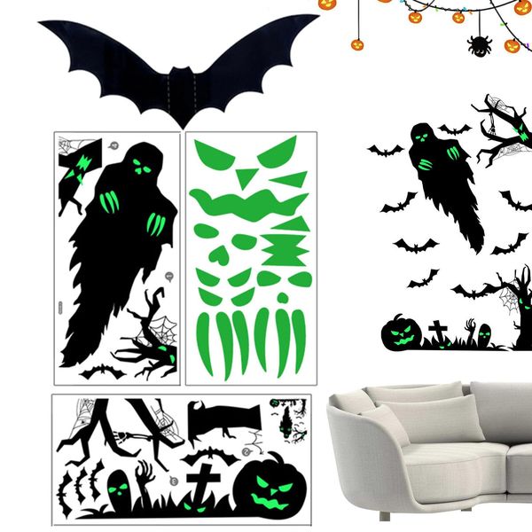 Ghost Decals for Window Scary Glow In The Dark Window Clings Decorative boosted
