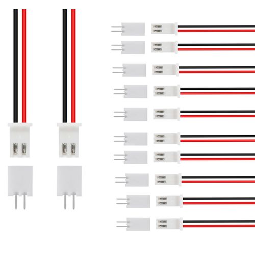 30 Pairs for JST XH2.54 2 Pin Connectors Wire Cable Plug Connectors 2 Pin XH 2.54mm Pitch Connector Kit XH 2.54mm Pitch Male Female Connector