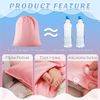 Irenare Self Tan Sleep Sack Self Tanning Bed Sheet Protector Travel Camping Sheet Sleep Sack Adult Lightweight Sleeping Bag Liner Self Tanner Sleep Sack (Pink)