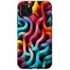 iPhone 11 Pro Max Colorful Illusion Smartphone Case Geometric Wavy Abstract Smartphone Case