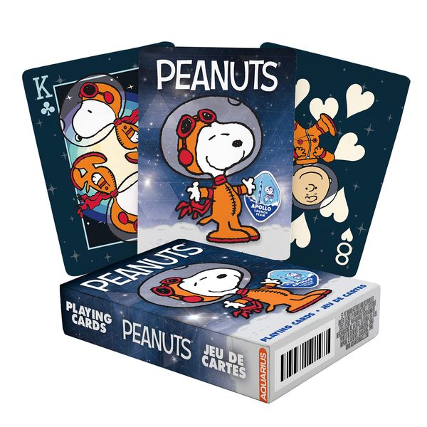 AQUARIUS Peanuts Snoopy in Space Playing Cards - Peanuts Deck of Cards for Your Favorite Card Games - Officially Licensed Peanuts Merchandise & Collectibles