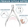 Armiz Cuticle Cutter Stainless Steel Professional Cuticle Nipper for Manicure and Pedicure - Cuticle Remover Tool (Silver) with 0.25-inch Sharp Blade to Trim Tough Cuticles, Dead Skin, and Hangnails