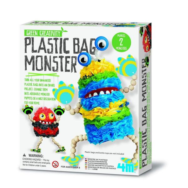4M Green Creativity Plastic Bag Monster