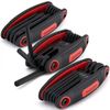 25pc Allen Wrench Set – 3 Pack | SAE & Metric Hex Keys + Torx Folding Tool Kit