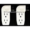 2X Triple 3 Outlet Grounded AC Wall Plug Power Splitter 3-Way Electrical Adapter