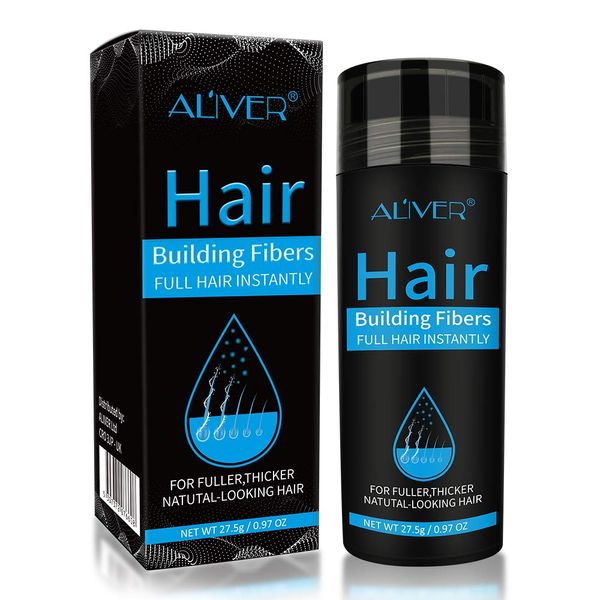 Hair Building Fibres, Hair Loss Concealer,Natural,Thick & Textured,Professional Quality Fiber,Hair Loss Concealer Fibers For Men and Women, Conceals hair loss and covers up roots. (Medium Brown)