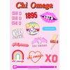 Chi Omega - Sticker Sheet - Girl Power