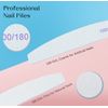 12 PCS Professional Nail Files 100/180 Grit, Four of Each, Nail Buffer Files Double Sided Emery Board Manicure Tools for Home and Salon (White)