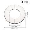 sourcing map Wall Split Flange, Stainless Steel Round Escutcheon Plate for 71mm Diameter Pipe 4Pcs