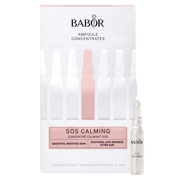 BABOR SOS Calming, Serum Ampullen für das Gesicht, Mit Aloe Vera und Panthenol für sofort beruhigte Haut, Ampoule Concentrates, 7 x 2 ml