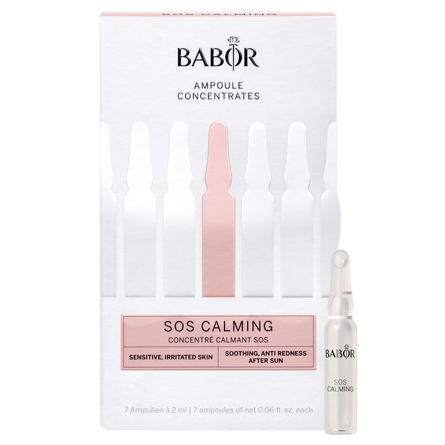 BABOR SOS Calming, Serum Ampullen für das Gesicht, Mit Aloe Vera und Panthenol für sofort beruhigte Haut, Ampoule Concentrates, 7 x 2 ml