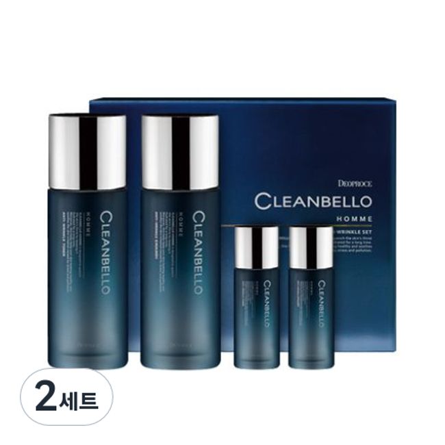 Deoproce Clean Bella Homme Anti-Wrinkle Skin Lotion Basic Set of 4