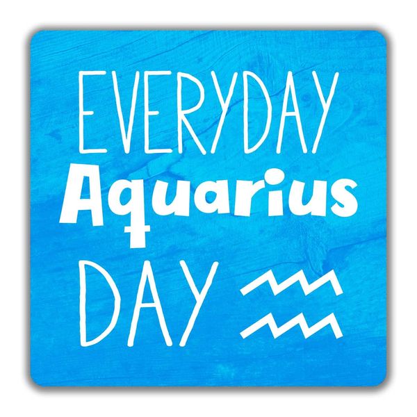 Shopagift Everyday Aquarius Day 2 Pack Coasters - 9cm x 9cm