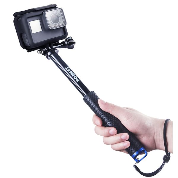 Homeet 49CM Erweiterbar ActionCam Selfie Stick Self Portrait Wasserdicht Einbeinstativ für SJCAM, YI 4K, Victure, Qumox, Crosstour, Apeman