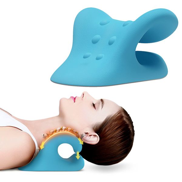 BEMKWG Cervical Neck Traction Pillow, Neck Stretcher Cloud Hump Corrector, Neck Posture Corrector Tmj Relief Pain, Neck Cloud - Cervical Traction Device Uk Neck and Shoulder Relaxer