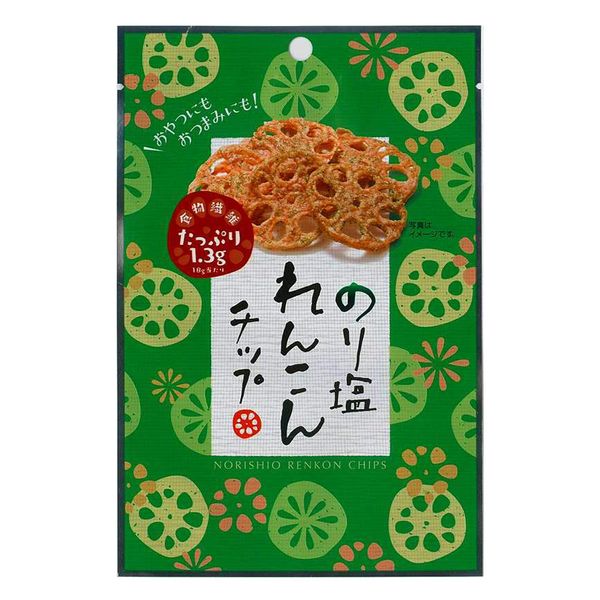 Sokan Seaweed Salt Lotus Root Chips, 0.6 oz (18 g) x 6 Bags