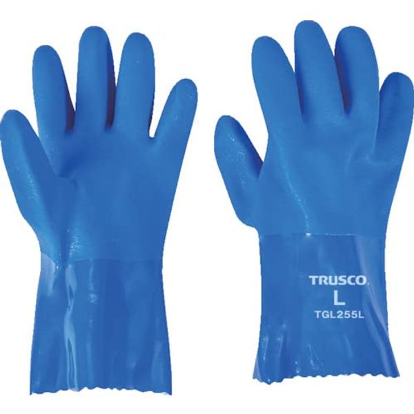 Trusco TGL255L-10L Oil Resistant Vinyl Gloves, 0.05 inch (1.2 mm) Thick, Large, Left Hand, Pack of 10