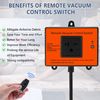 Automatic Remote Vacuum Switch, 220V Wireless Remote Control Dust Collector Starter Outlet Switch (Battery Included)