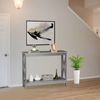 39'' Durable Console Table Sofa Entryway Table with Shelf for Living Room Grey