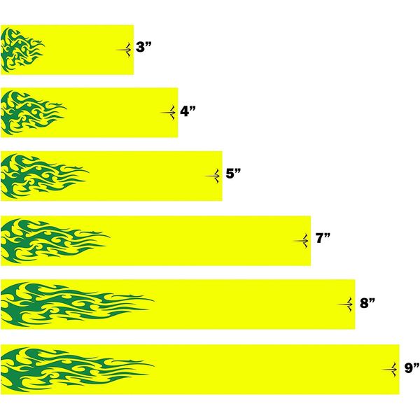 White Water Archery Tribal Flames 1 Fluorescent Neon Yellow Green Flames Arrow Wraps 15 Pc (5, 1)