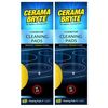 (2 Pack) Cerama Bryte Ceramic Cooktop Cleaning Pads, Total 20 Pads