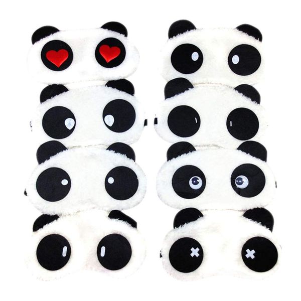 Artibetter 10PCS Panda Eye Mask Plush Cartoon Eye Mask Eyeshade Sleeping Eyepatch for Girls