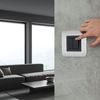 JINTANG 3 Pcs Light Switch Surrounds, Single & Double Switch Covers, Sticker Socket Plate Decoration (Silvery)