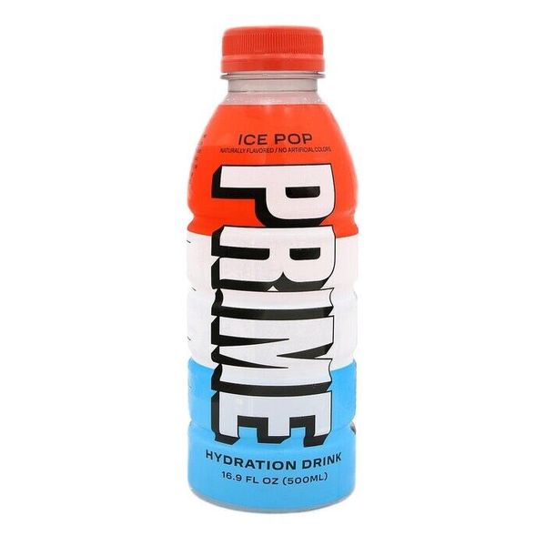 2X Prime Hydration Drink “Ice Pop ” Flavor 16 oz Bottles KSI & Logan Paul