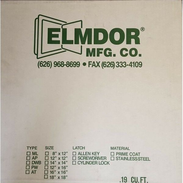 "NEW" Elmdor Dry Wall Access Door 16" x 16"