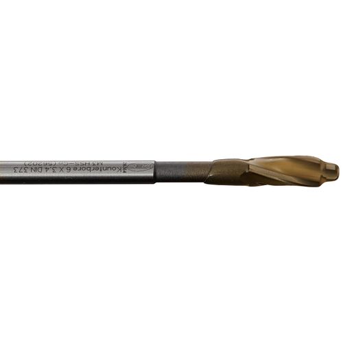 KEO 56207 Cobalt Steel Precision 3 Flutes Cap Screw Counterbore, Integral Pilot, Uncoated (Bright) Finish, M4 - Fine Size