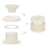 sourcing map ABS Bulkhead Tank Adapter with PVC Plug Fitting G1/2 Thread for Rain Buckets Water Tanks 2 Set