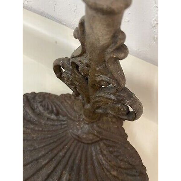 Vintage Ornate Cast Iron Fireplace Poker Tool Stand Art  Neauveau? #MT