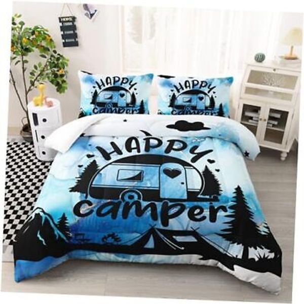 Camper Comforter Set Size for Kids Teens Adults Home Room Decor, Full Style 5