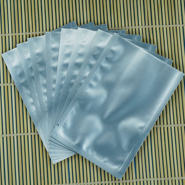 100 pcs Mylar Bags Aluminum Foil Flat Silver Packaging Bag for