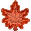 Harvest Autumn Fall Leaves Metallic Plastic Leaf Dishes Plastic Serving Trays 3 Count
