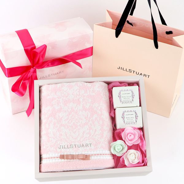 JILL STUART [Bathtime Relax Gift Set] Bath Towel &amp; Body Care (wrapped)