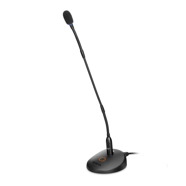 BOYA BY-GM18C Desk Stand Microphone, XLR Condenser Microphone, Unidirectional 48V Phantom Power Supply, 4 Operating Modes to Choose from, 18 Inch for Meeting, Stage, Presentation, Live Broadcast,