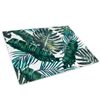 Retro Green White Leaf Glass Chopping Board Kitchen Worktop Saver Protector