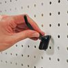 Azar Plastic 800002-B 2-Inch Lexan Pegboard hook, Black , 50-Pack, 2 Inch