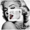 Marilyn Monroe Black & White Double Light Switch Sticker Cover Skin Decal