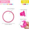 Hanyousheng 200Pcs Hair Ties, Multicolor Elastic Hair Bands, Girls Hair Bands, Ponytail Holders, Hair Ties Elastic Hair Bands Ponytail Holders for Girls Women with 15Pcs Mini Hair Clips(Multicolor)