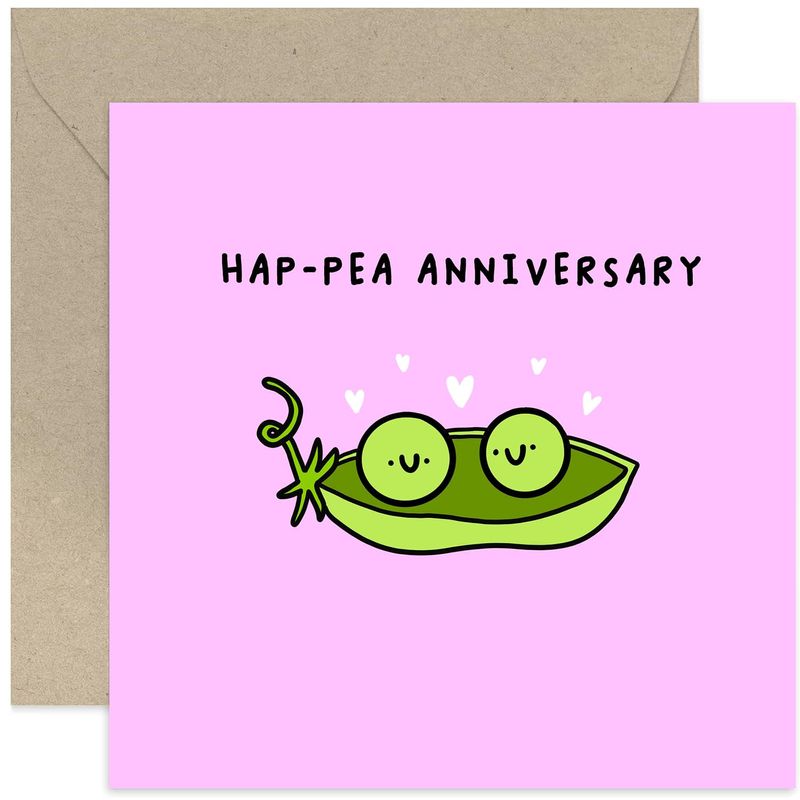 Old English Co. Wedding Anniversary Card For Couple - Humour Card For Husband Wife - 'Perfect Match' Matchbox Anniversary Design - For Boyfriend